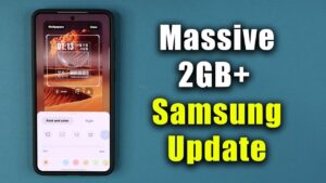 Samsung Galaxy smartphone showcasing the latest 2GB update features