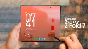 Samsung Galaxy Z Fold 7 showcasing its sleek Silver Shadow design
