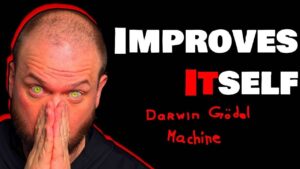 Illustration of the Darwin Godel Machine, a self-improving AI coding agent
