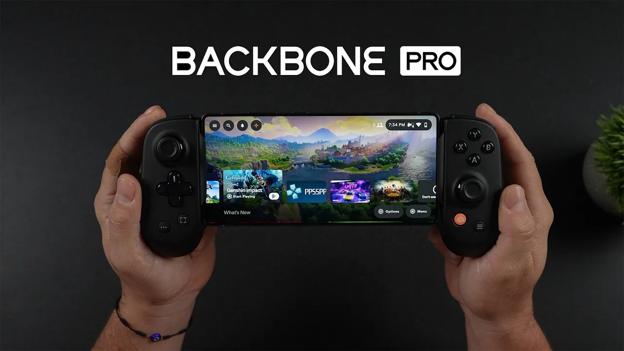 Smartphone paired with the Backbone Pro for console-like gaming