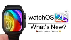 watchOS 26 Beta 2 update screen on Apple Watch Ultra 2