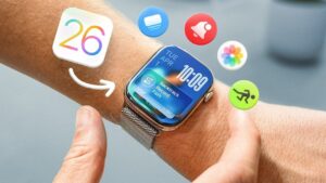 Apple Watch showcasing faster app launches with watchOS 26