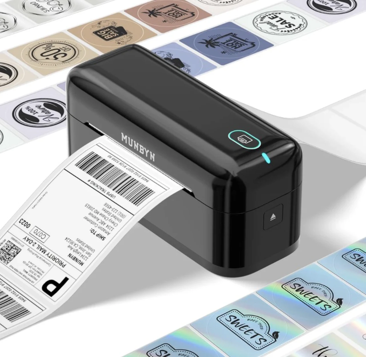 MUNBYN RealWriter 402B Compact Thermal Label Printer