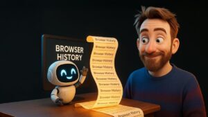 AI-powered browser tools analyzing user activity for personalized recommendations