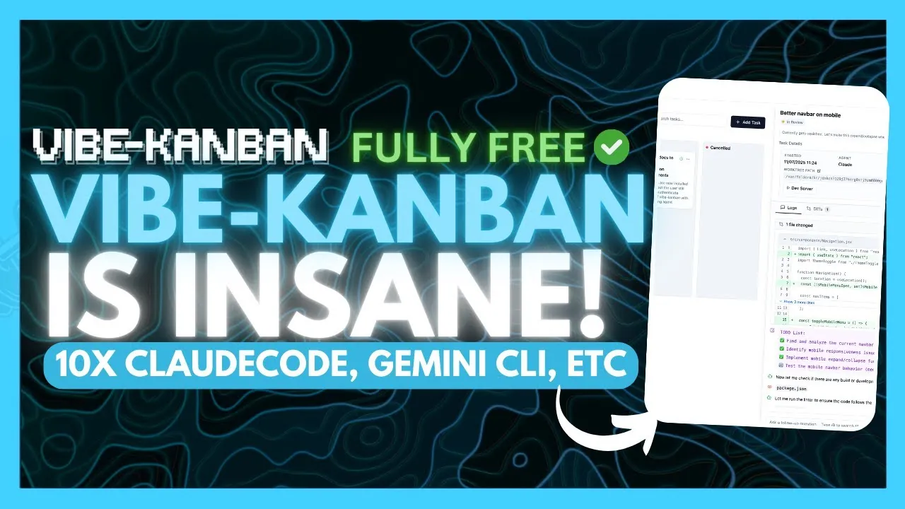 AI task management tool showcasing Vibe-Kanban’s features