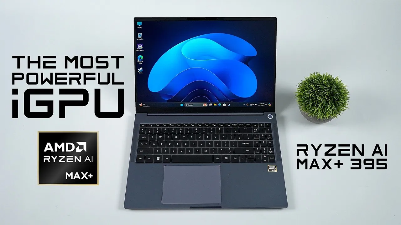 AMD Ryzen AI Max Plus 395 processor powering the AIM MAX Plus laptop