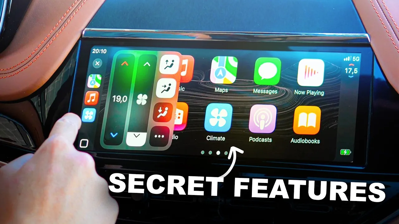 Apple CarPlay Ultra climate control app with personalized settings