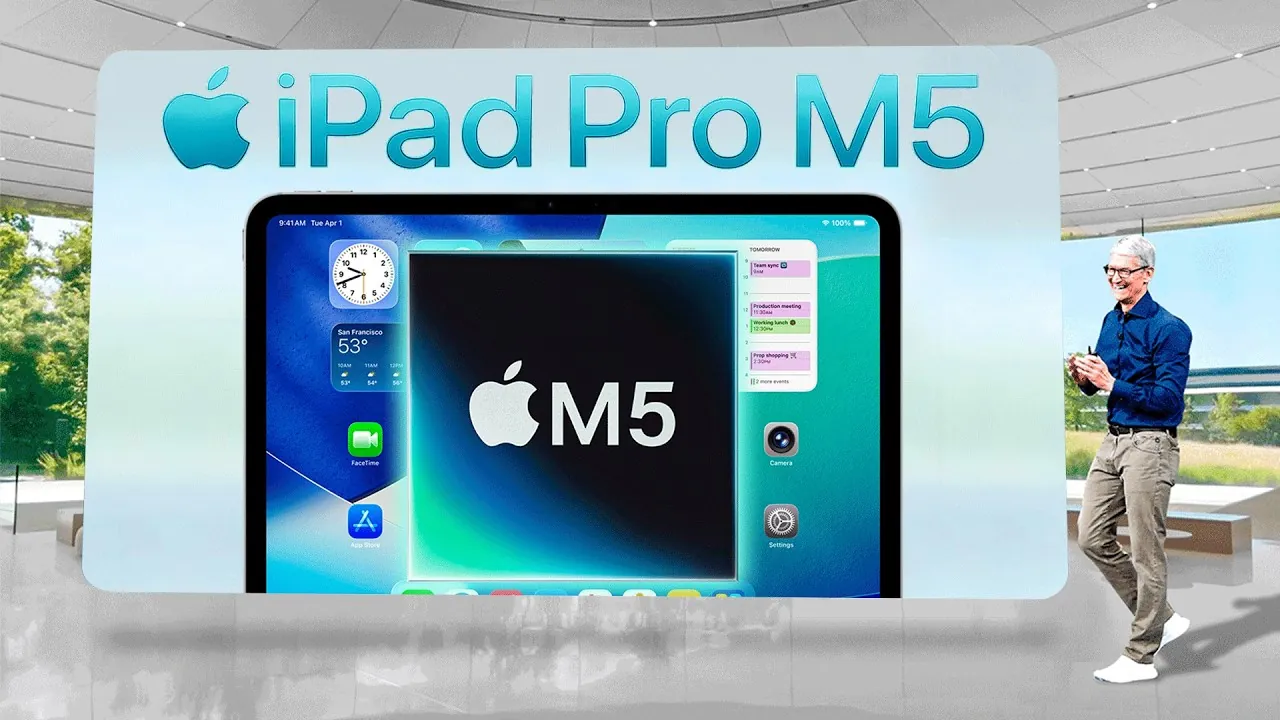 Apple M5 iPad Pro featuring dual Face ID cameras for versatility