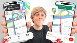 Comparison of Apple Maps and Google Maps navigation features