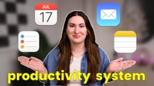 Apple Calendar and Notes app interface for productivity