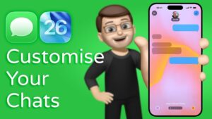 Custom iMessage backgrounds in iOS 26 with animated visuals