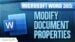 Customizing document properties in Word 365 for better file organization