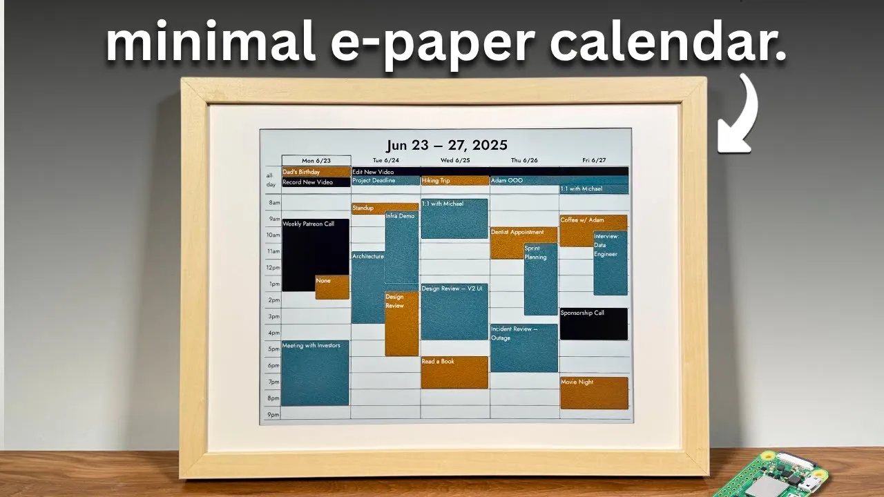 DIY E-Ink calendar setup with Raspberry Pi and Waveshare display