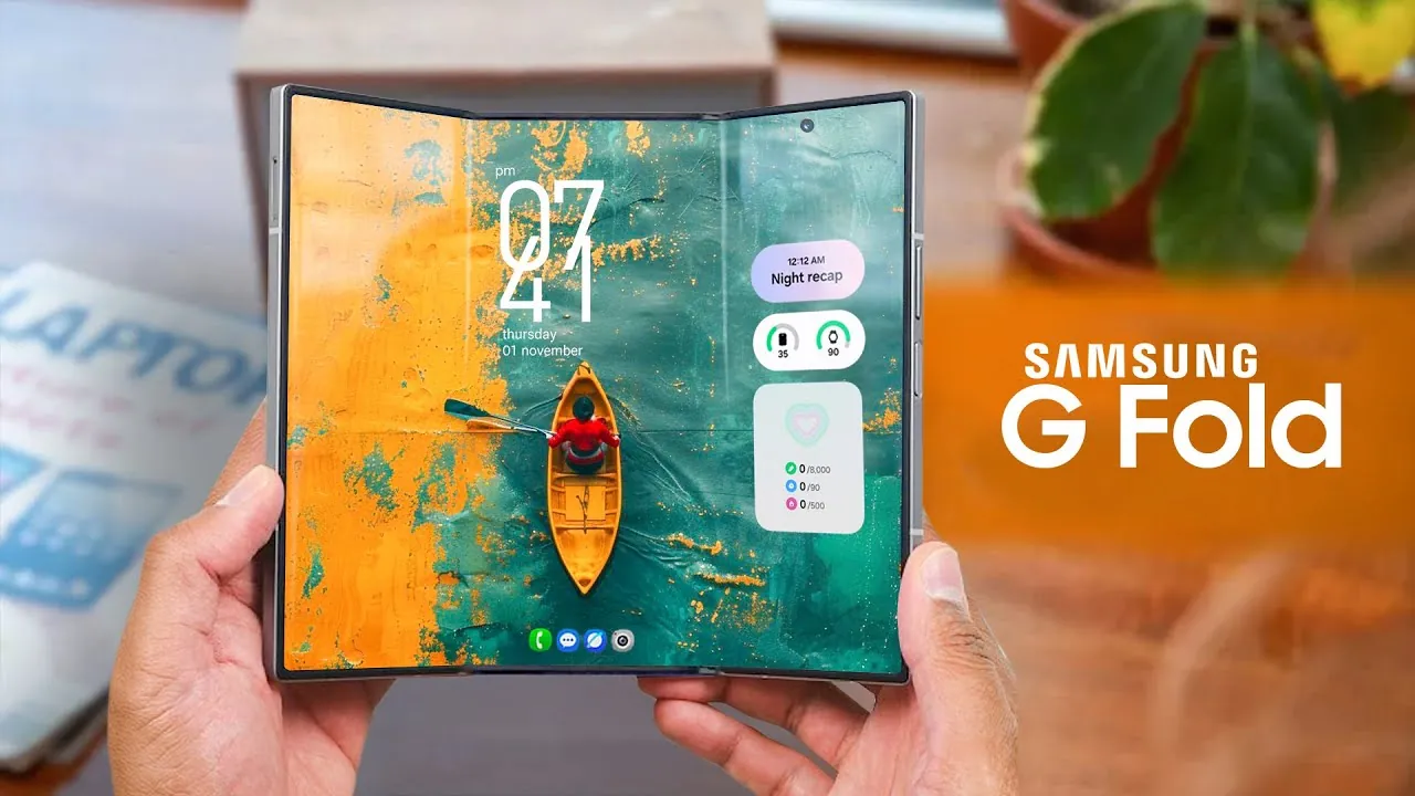 Close-up of the Galaxy G Fold's advanced camera system