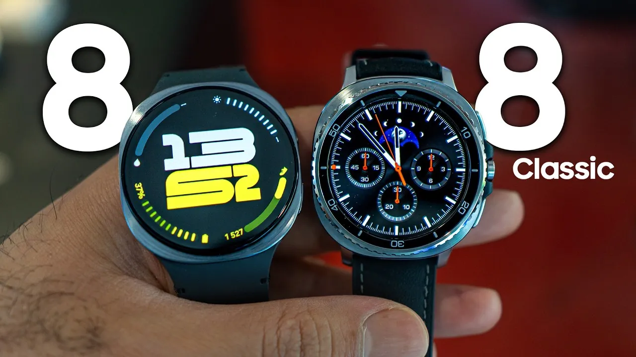 Close-up of Galaxy Watch 8 Classic's rotating bezel feature