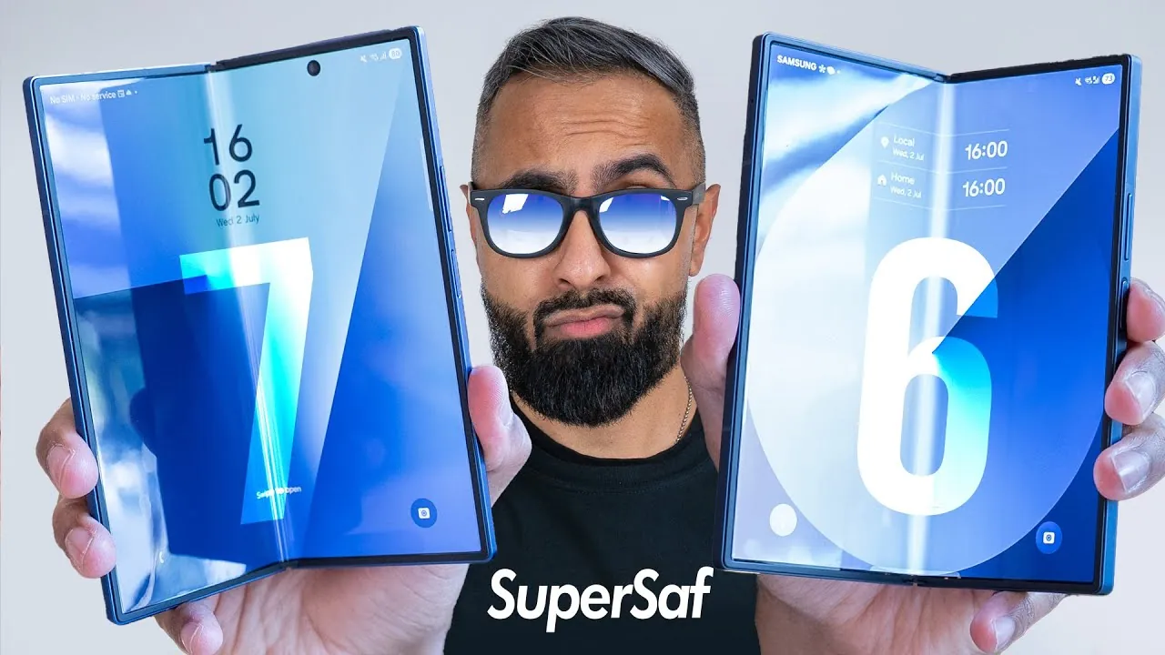 Close-up of Galaxy Z Fold 7’s upgraded display features