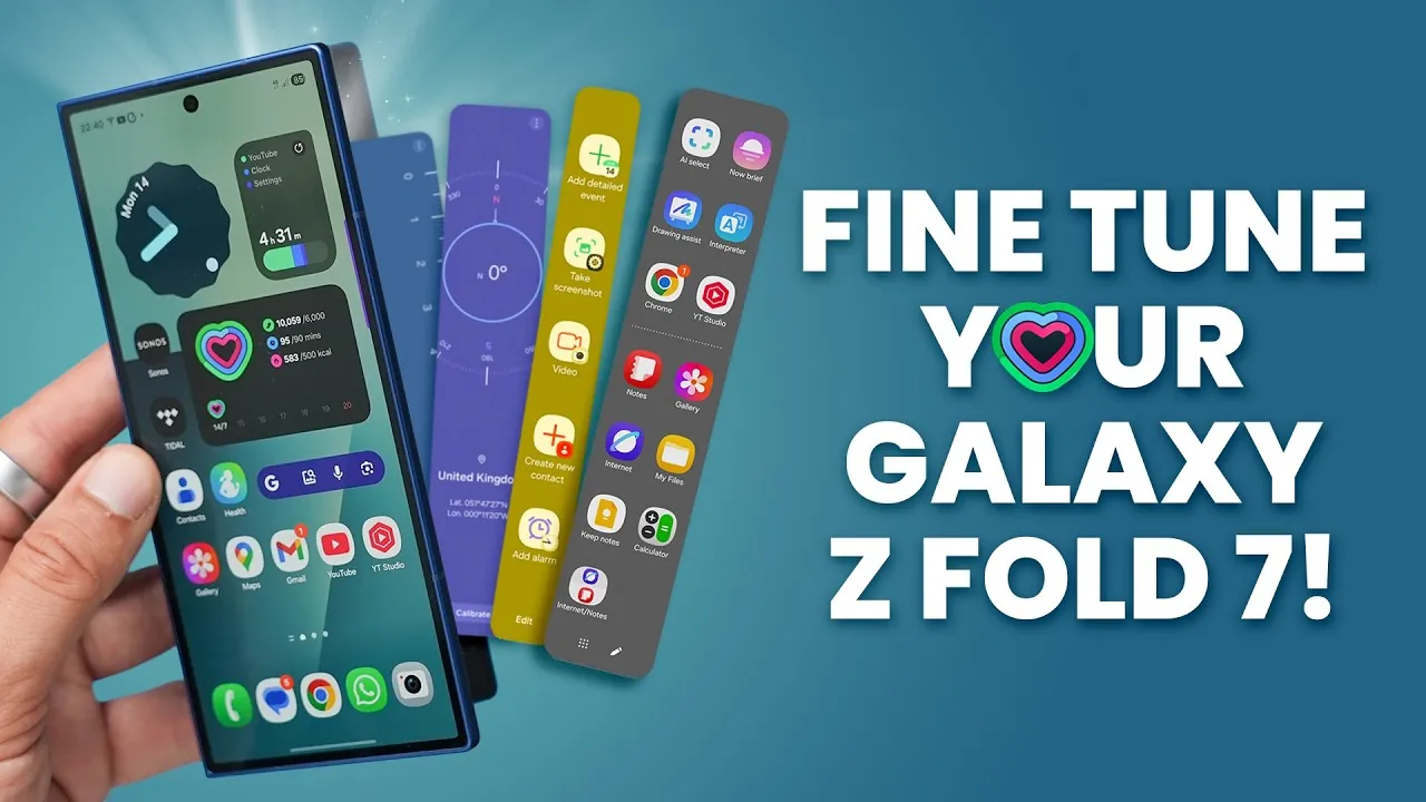 Dynamic wallpapers and color palettes on the Galaxy Z Fold 7