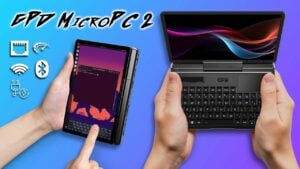GPD MicroPC 2 ultra-portable laptop with a 7-inch display