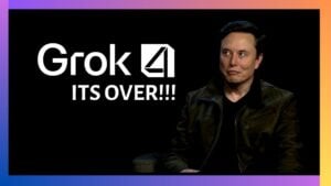 Grok 4 AI model showcasing record-breaking performance benchmarks