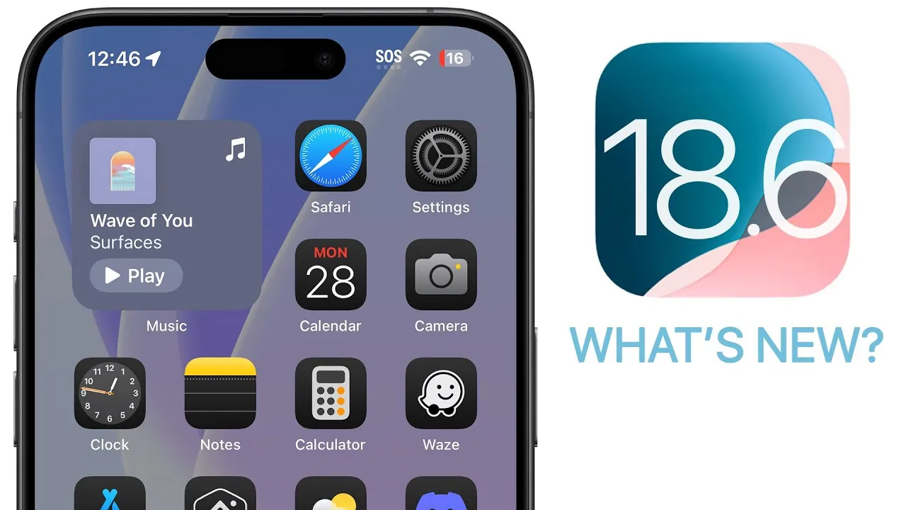 Bug fixes and performance improvements in iOS 18.6