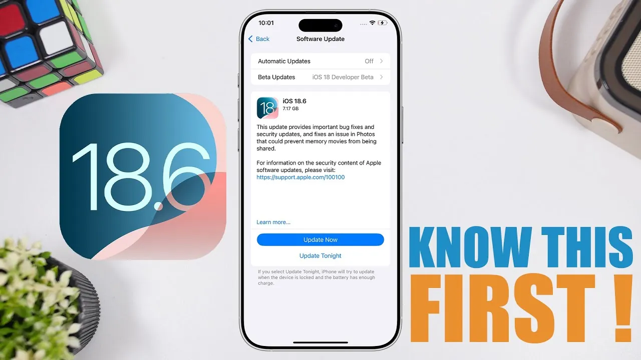 Key features and improvements in the iOS 18.6 update
