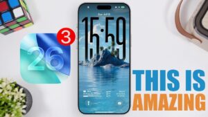 iOS 26 Beta 3 design updates showcasing frosted glass aesthetics