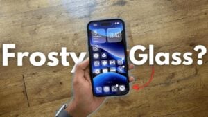 iOS 26 Beta 3 showcasing the frosted glass design for improved usability
