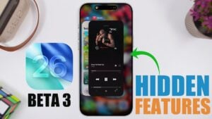 Frosted glass design update in iOS 26 Beta 3 for improved readability