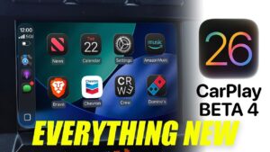 Updated Apple CarPlay interface with smoother animations in iOS 26 Beta 4