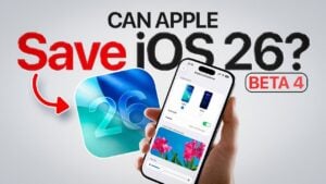 Preview of iOS 26 Liquid Glass design with dynamic transparency effects