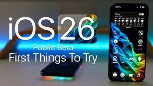Liquid Glass design in iOS 26 showcasing sleek translucent effects