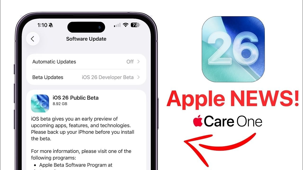 iOS 26 Public Beta 1 & AppleCare One: Get Ready for What’s Next