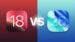 Comparison of iOS 26 and iOS 18 design and functionality updates