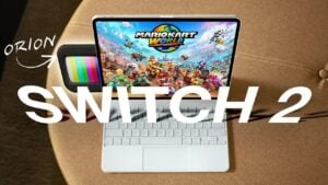 iPad setup as a gaming monitor for Nintendo Switch 2 and PS5