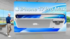 Sky Blue iPhone 17 Pro Max showcasing the new color option
