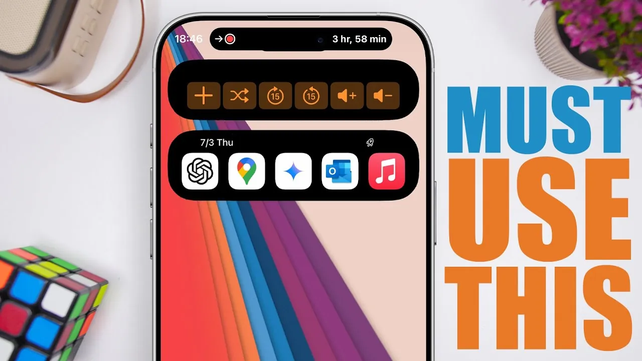 Real-time music lyrics displayed on iPhone's Dynamic Island