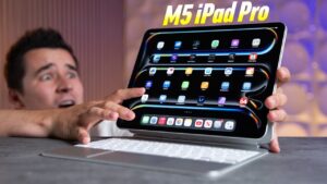 M5 iPad Pro showcasing its OLED display and sleek design