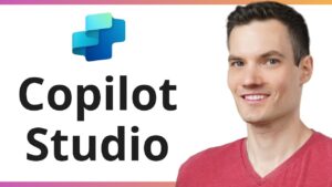 Microsoft Copilot Studio interface for building AI assistants