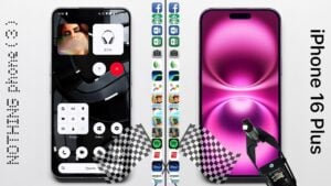 Nothing Phone 3 and iPhone 16 Plus performance comparison chart