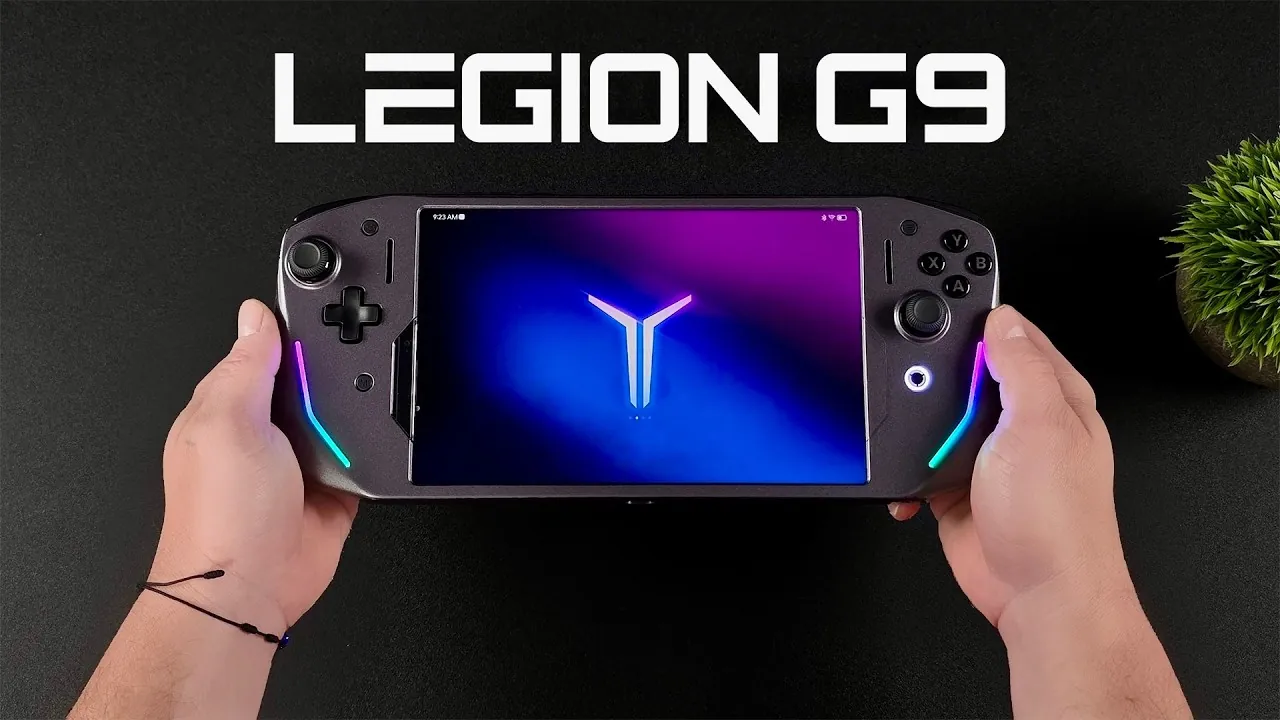 Portable gaming setup featuring Lenovo Legion Tab 4 and G9 controller