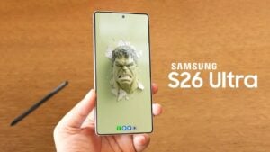 Samsung Galaxy S26 Ultra showcasing its sleek design and camera upgrades