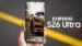 Samsung Galaxy S26 Ultra showcasing its vibrant AMOLED display and slim bezels