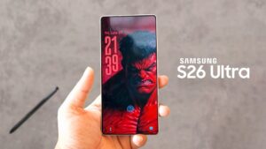 Samsung Galaxy S26 Ultra showcasing its 60W fast charging feature