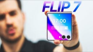 Samsung Galaxy Z Flip 7 showcasing its upgraded 6.9-inch inner display