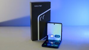 Samsung Galaxy Z Flip7 showcasing its sleek foldable design