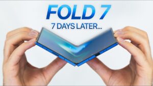 Samsung Galaxy Z Fold 7 showcasing its slim and lightweight design