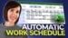 Self-updating work schedule created in Excel for efficient team management