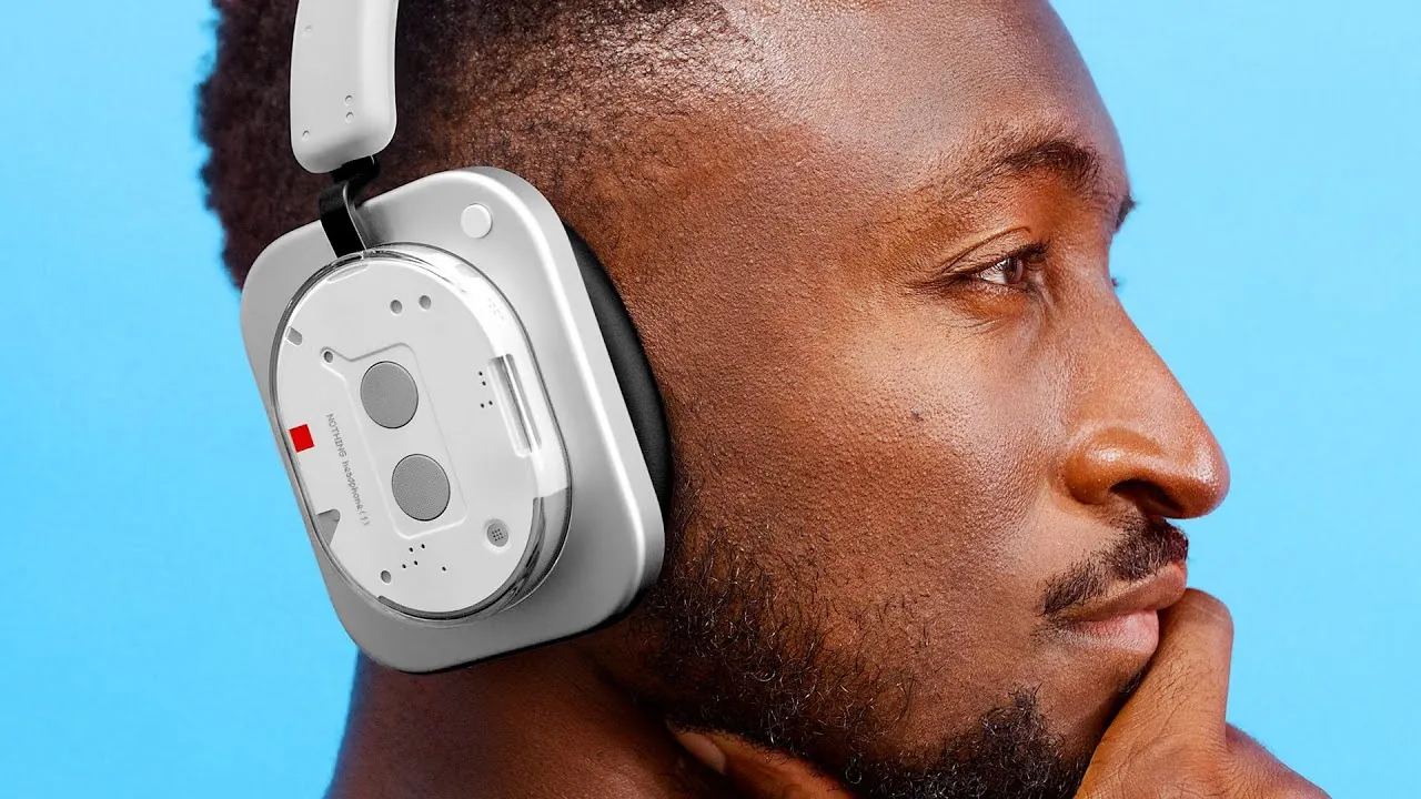 Stylish over-ear noise-canceling headphones with unique aesthetics