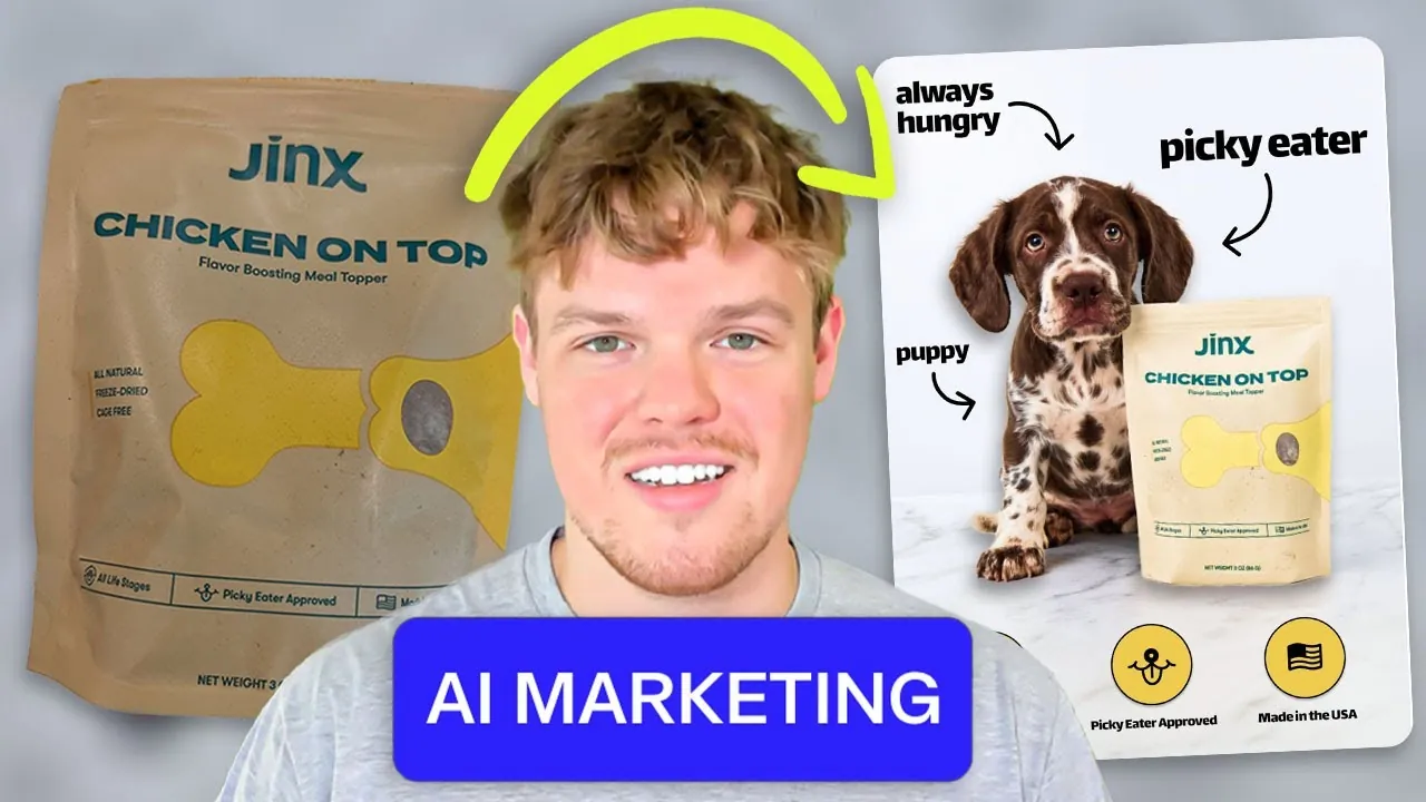 Transforming a basic product photo into a professional ad with AI