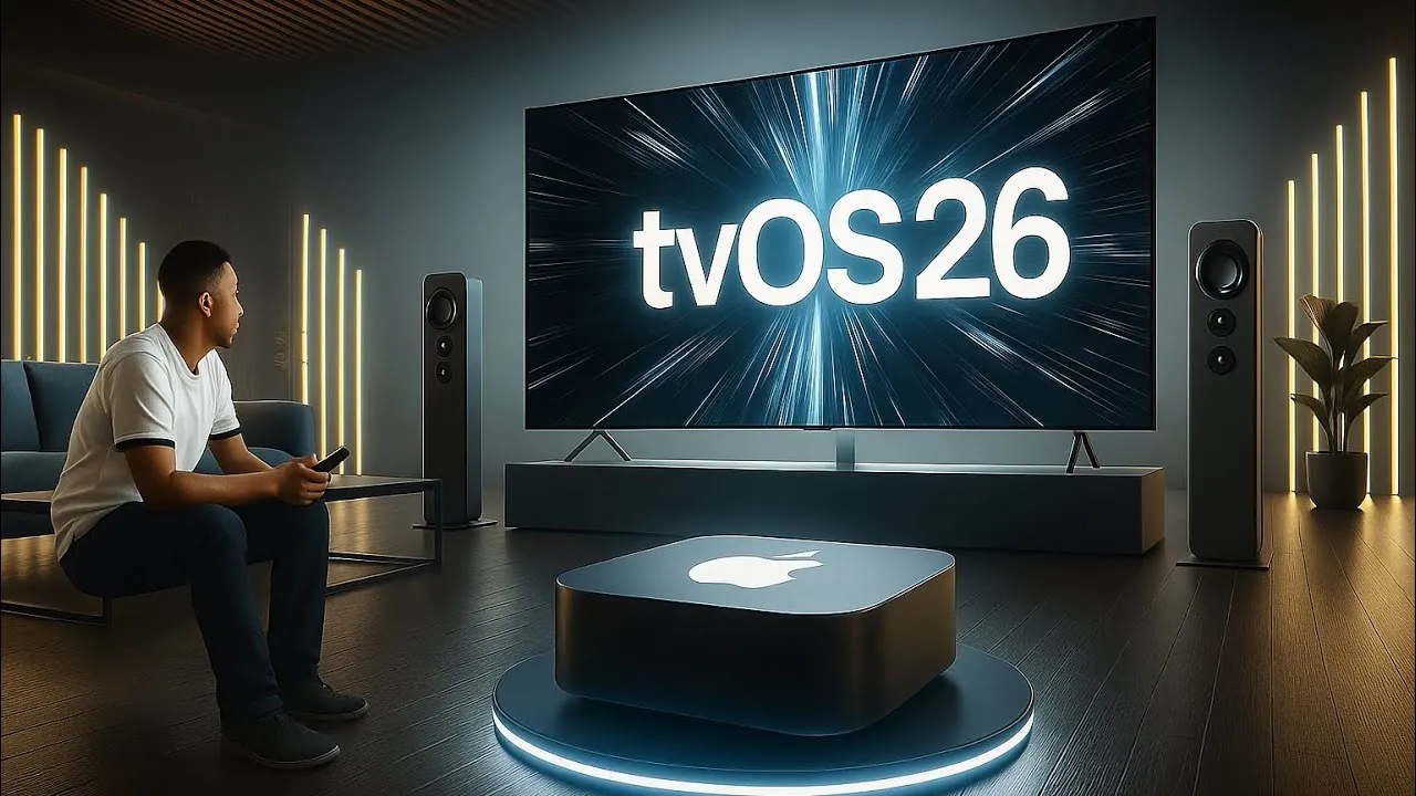 Visual enhancements in tvOS 26 Beta 4, including interface refinements